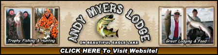 Ontario Canada Fishing and Hunting Trips at Andy Myers Lodge on Eagle Lake Ontario Canada